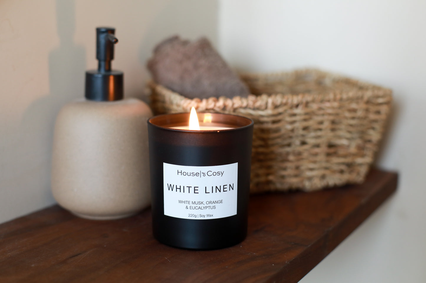 White Linen Soy Wax Candle