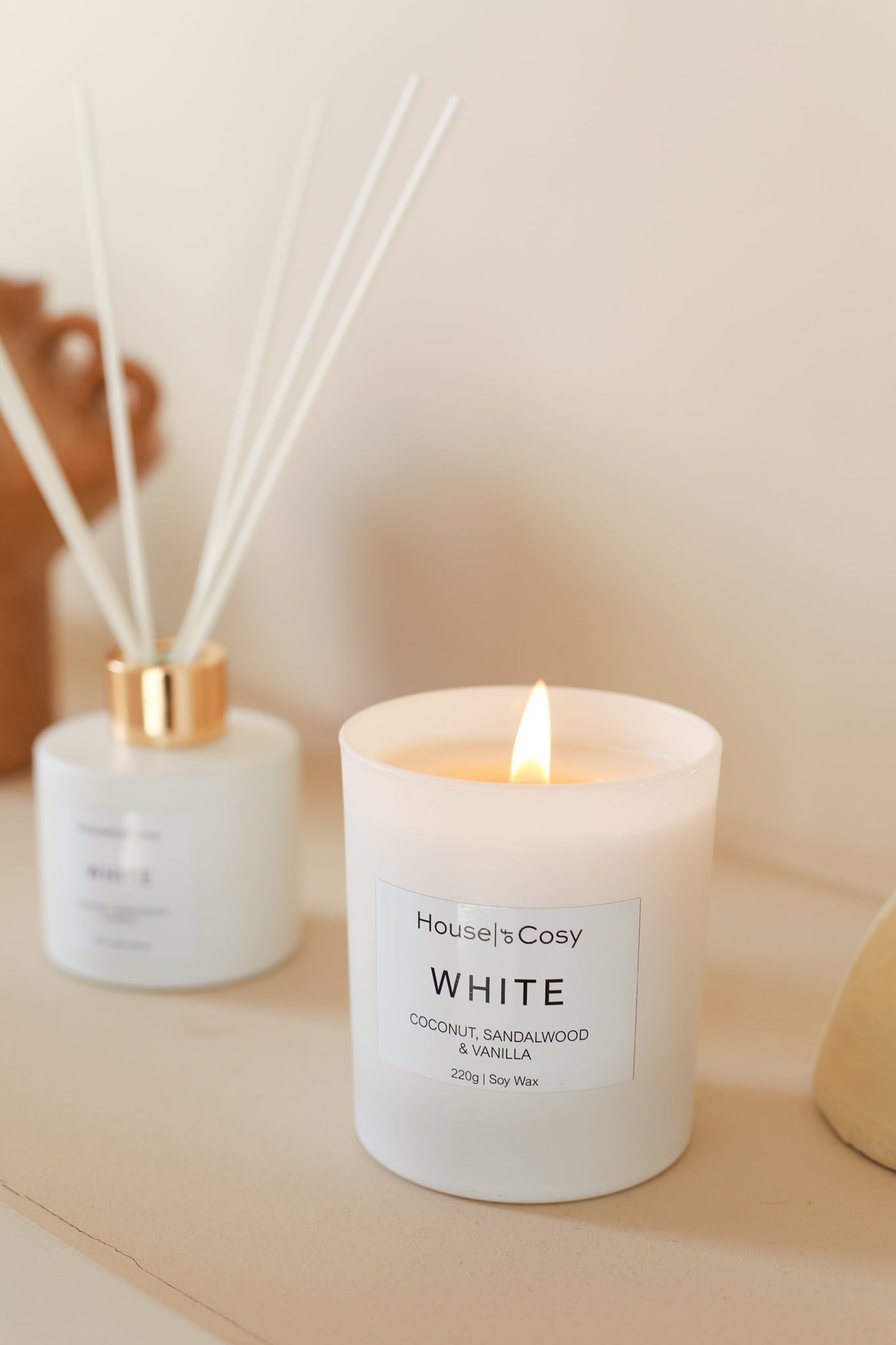 The White Collection Soy Wax Candle & Diffuser Gift Set