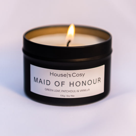 Maid of Honour Soy Wax Candle Tin