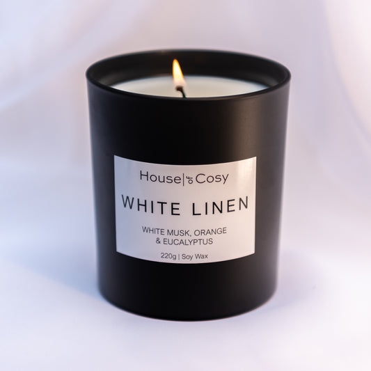 White Linen Soy Wax Candle