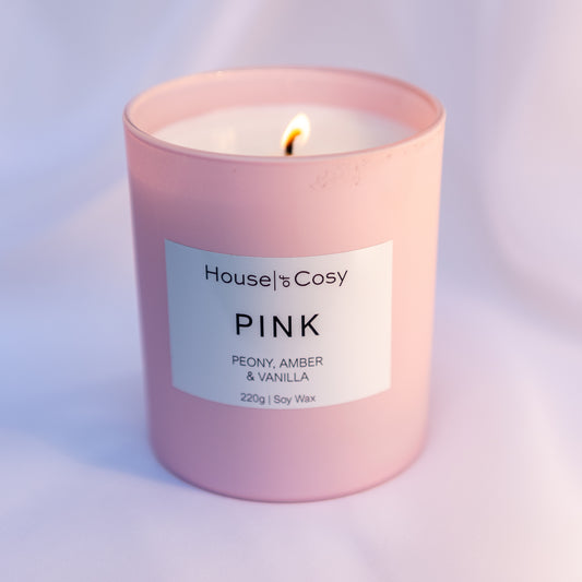 Pink Soy Wax Candle