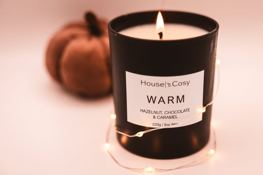 Warm soy wax candle